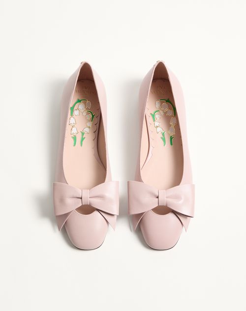 Valentino Garavani - Bowow Kidskin Ballerina - Pink - Woman - Ballerinas